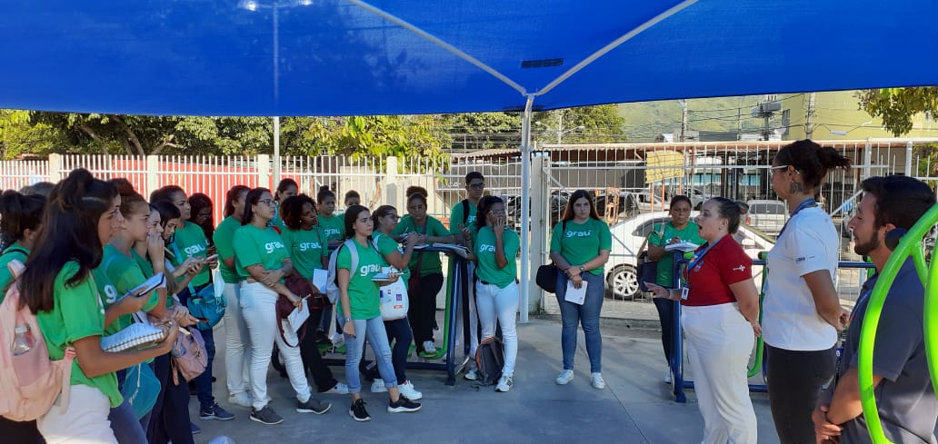 Visitação dos alunos do curso técnico de Enfermagem