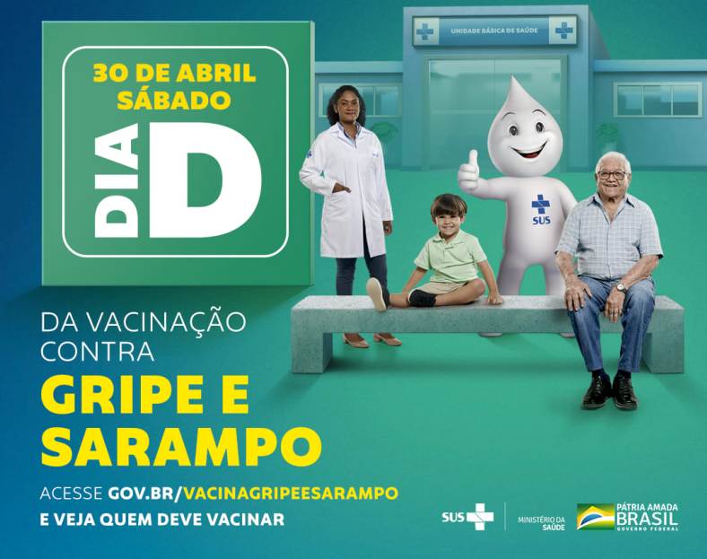 Dia D de vacinação contra gripe e sarampo