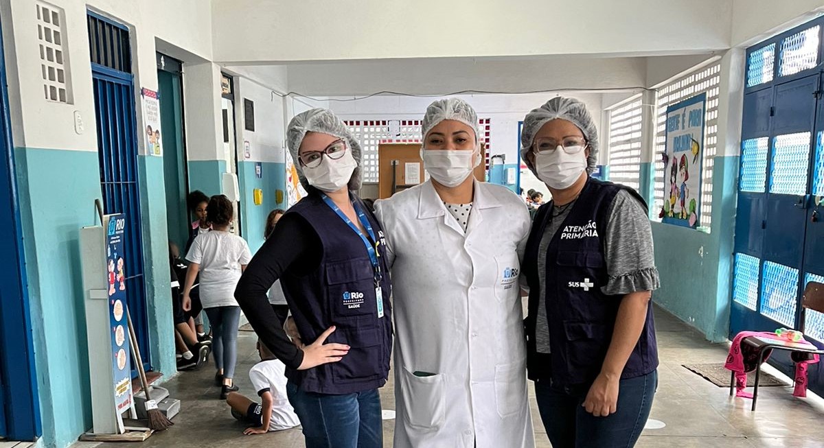 Ação da Equipe de Saúde Bucal na Escola.