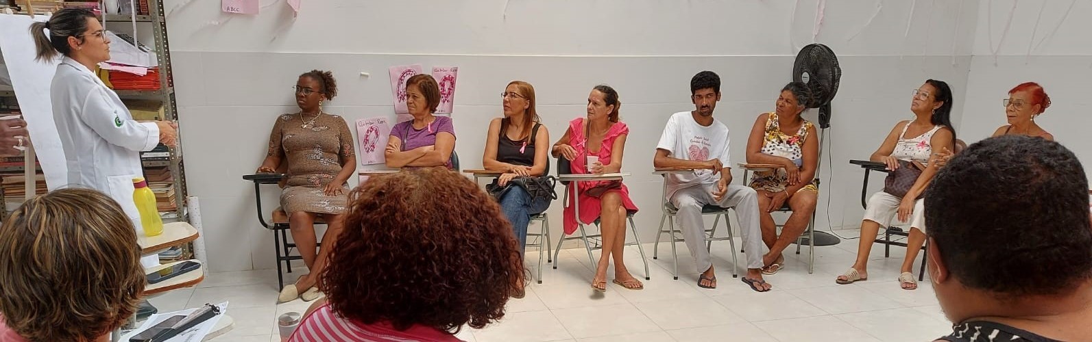 Ação na ONG ABCC – Outubro Rosa – Clínica Da Família Olímpia Esteves.