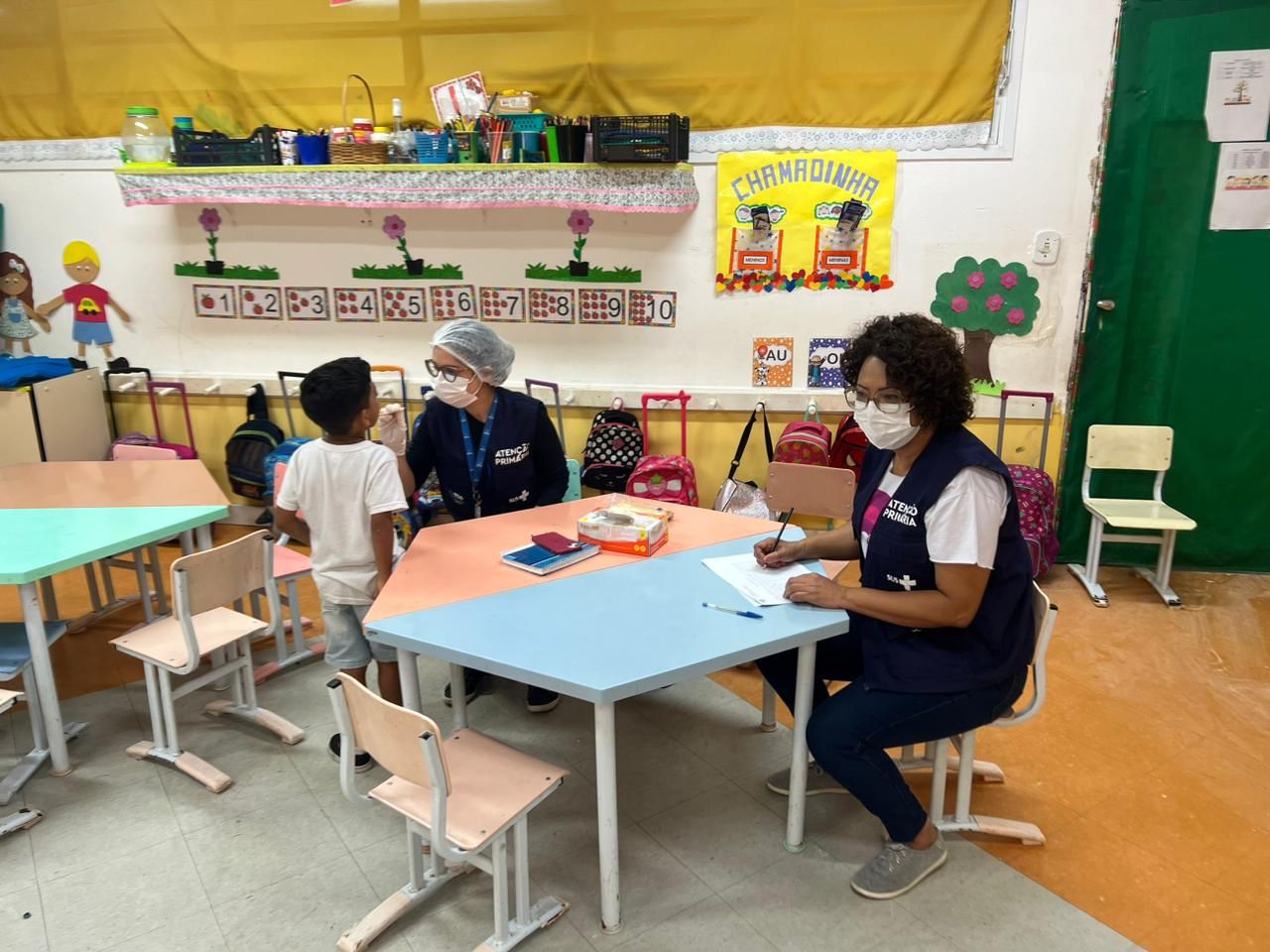 Ação da Equipe de Saúde Bucal no Espaço de Desenvolvimento Infantil Professor Cristiano Pinto de Moraes Bispo.