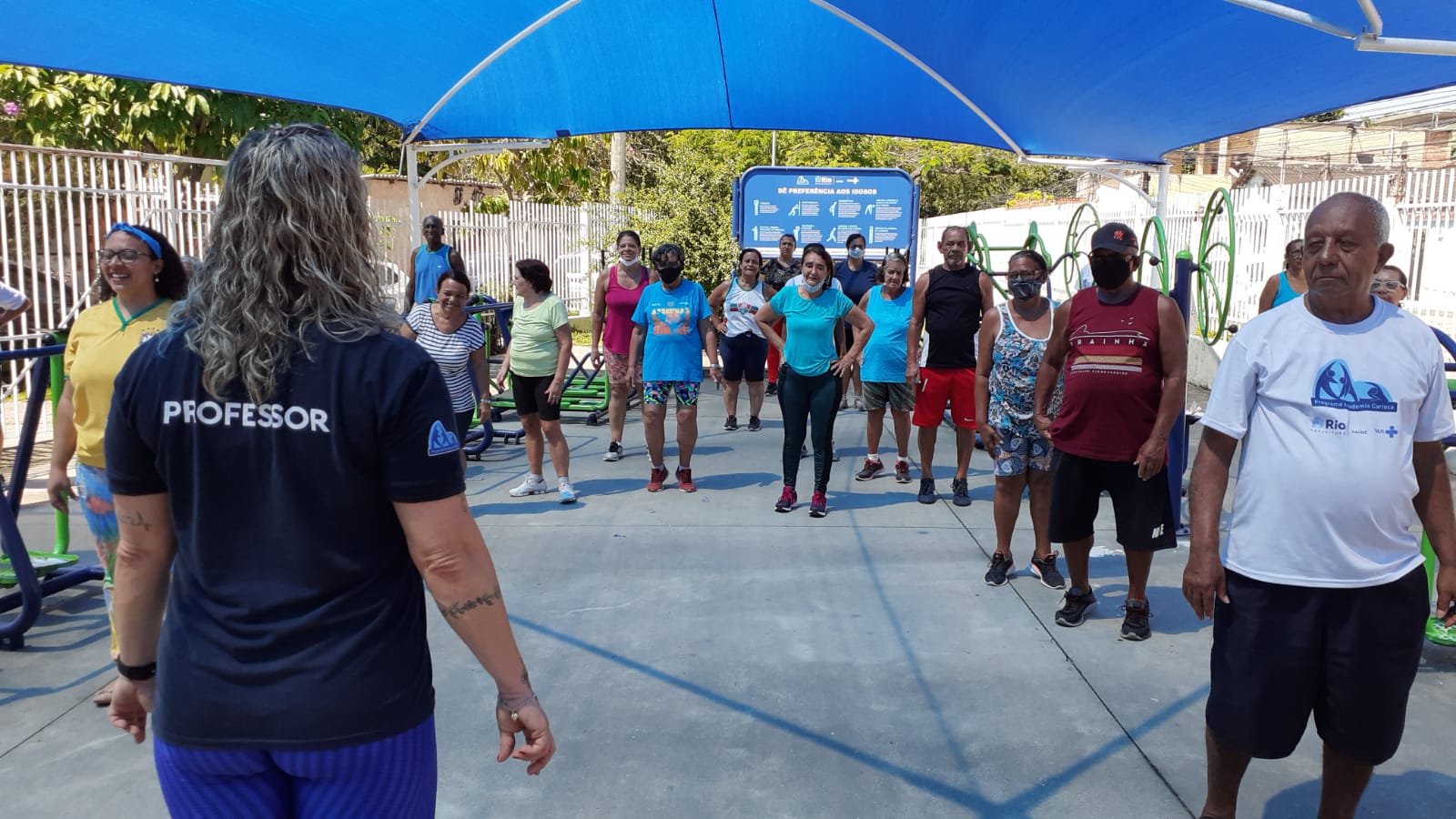 Ação em saúde do Programa Academia Carioca, Novembro Azul e Dezembro vermelho.