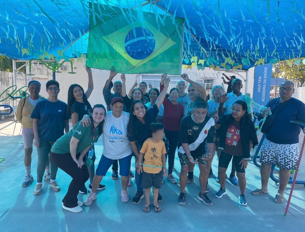 Atividade temática da Copa do Mundo 2026 na Clínica da Família Olímpia Esteves